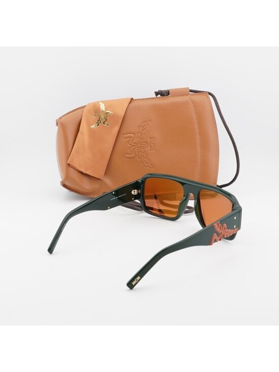 MCM MW0022 96J Sunglasses Green Square Frame, Roviex Lenses main image 10